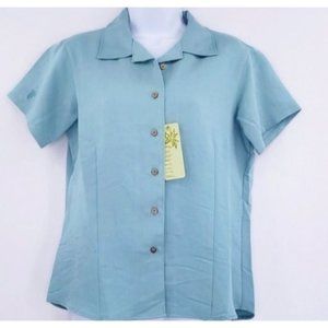Cubavera Women’s Short Sleeve Camp Shirt NWT